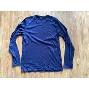 Structure Men's Blue V-Neck Sweater (Large)